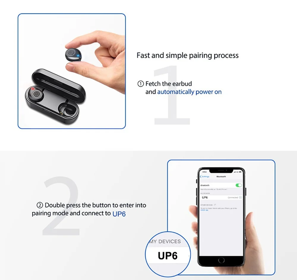 TWS Bluetooth 5,0, Bluetooth наушники, беспроводные наушники, настоящая Беспроводная стерео гарнитура, 3D HIFI спортивные наушники для телефона с микрофоном