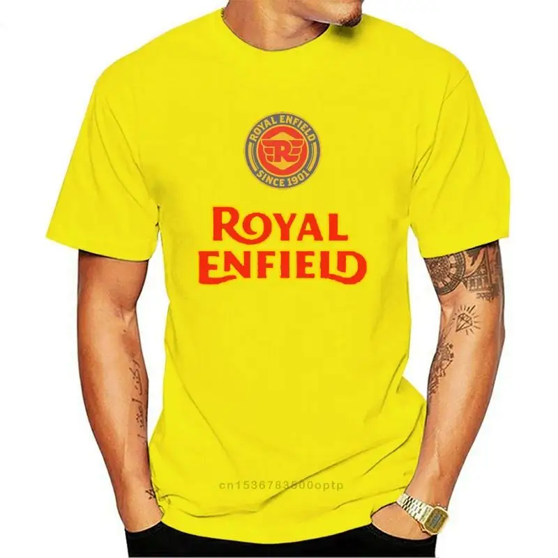 

New Royal Enfield Motorcycle Logo Mens Black T-Shirt(1)