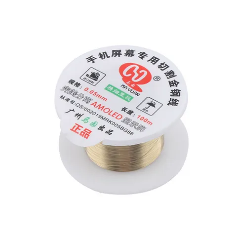 Молибденовая режущая проволока 0,05 мм, 100 м с ручкой для iPhone, Samsung, Huawei, инструмент для удаления сенсорного экрана с ЖК-дисплеем, инструмент для разделения стекла