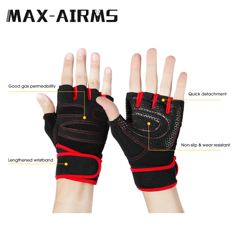 Maxairms, перчатки для тренажерного зала, для фитнеса, для тяжелой атлетики, для бодибилдинга, тренировок, занятий спортом, тренировки, перчатки для мужчин и женщин
