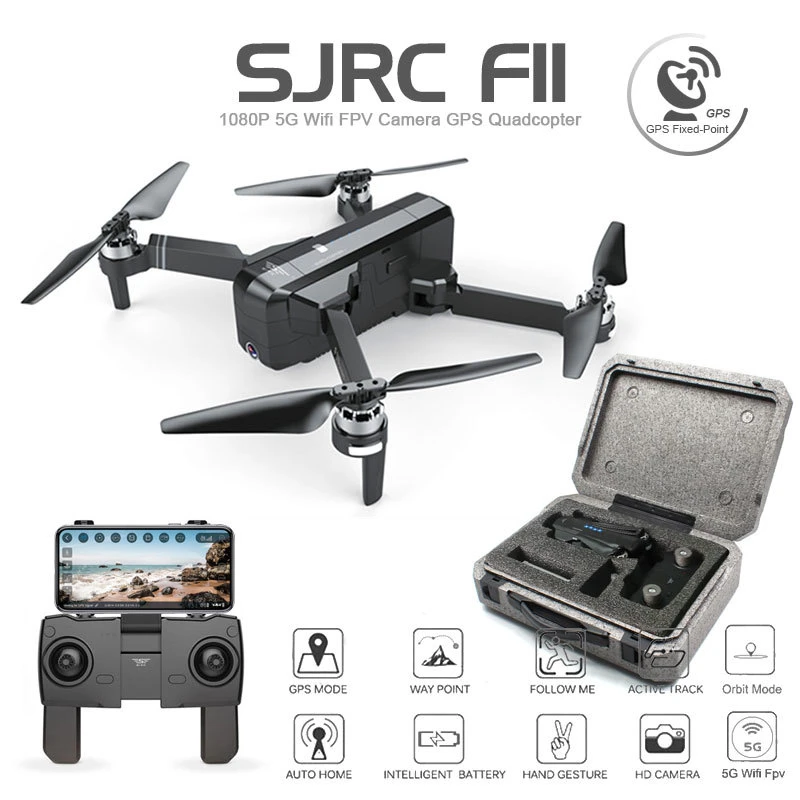 SJRC F11 GPS 5G Wi Fi FPV с 1080P камерой бесщеточный Квадрокоптер 25 минут время полета жесты