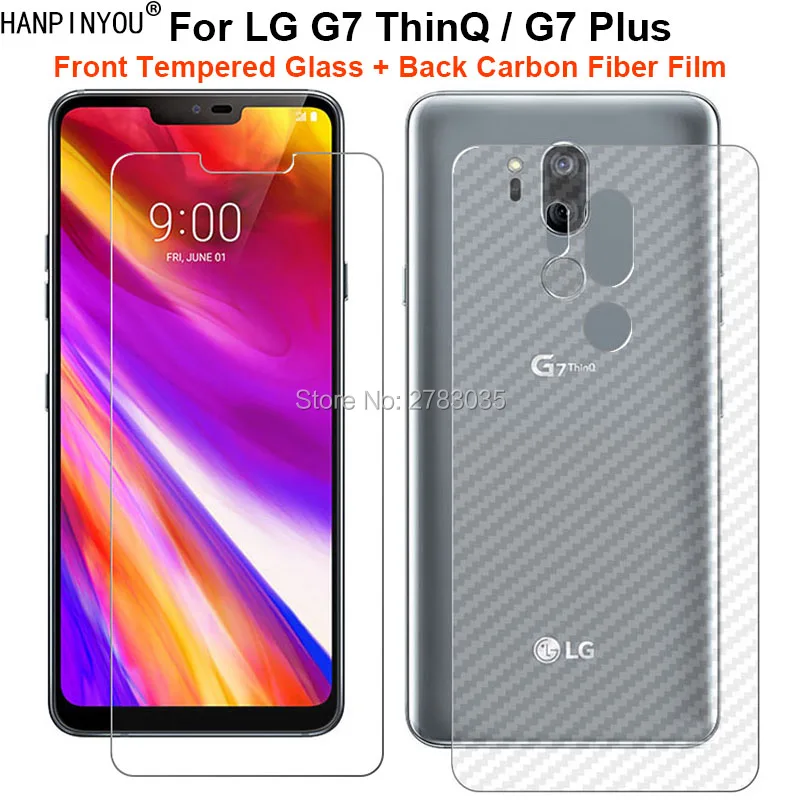 Для LG G7 ThinQ / + Plus 1 комплект = мягкая задняя пленка из углеродного волокна