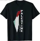 Мужская летняя футболка с принтом, летняя повседневная футболка с принтом карты Палестины, Куфия Тобе, с принтом Палестины на арабском языке, новинка 2021