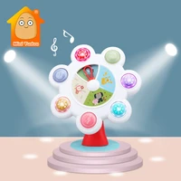 baby sucker toy musical rotating ferris wheel rattle infant electric flash hand bell windmill chair stroller toy for baby 0 12 m