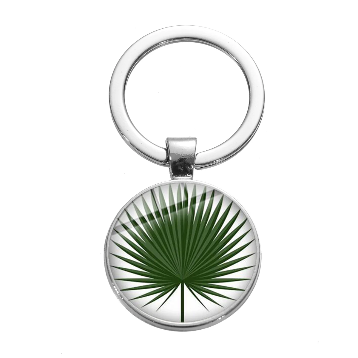 Фламинго зеленый брелоки растения пальмовых листьев Цветы и птицы