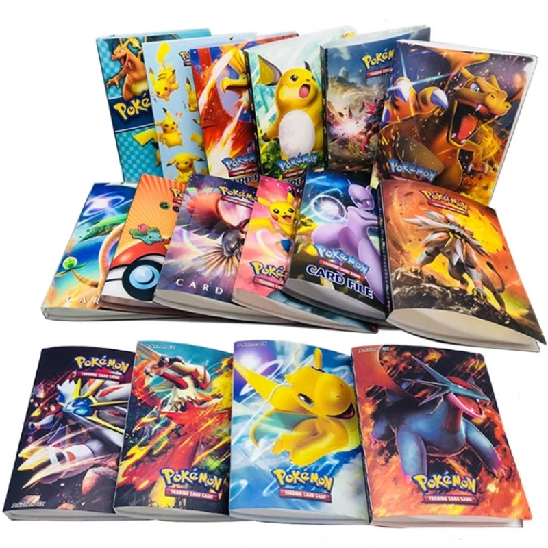 

NEW 240pcs Characters Card Collection Notebook Game Card Playing Album Pokemones Cards Holder Novelty Gift For Kids