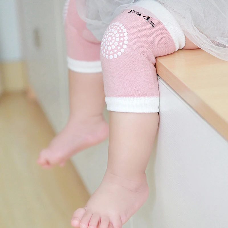 Летние Детские хлопковые наколенники для ползания махровые толстые сетчатые