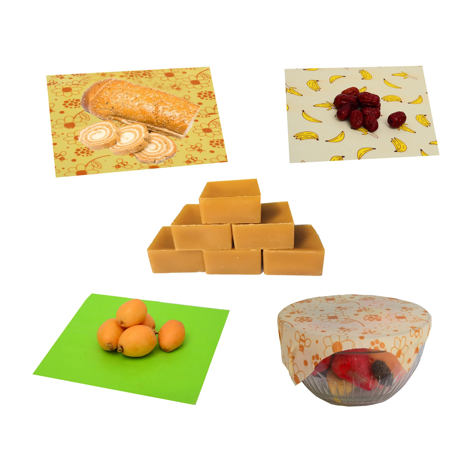 3 шт. многоразовая силиконовая обертка для пчелиного воска|Целлофановые и