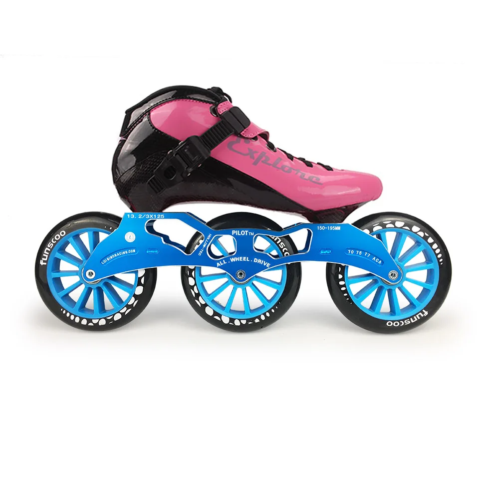ISPORTS скоростные роликовые коньки из углеродного волокна для соревнований 3*125 мм или 4*100/110 мм уличные гоночные коньки Patines роликовые коньки SH56