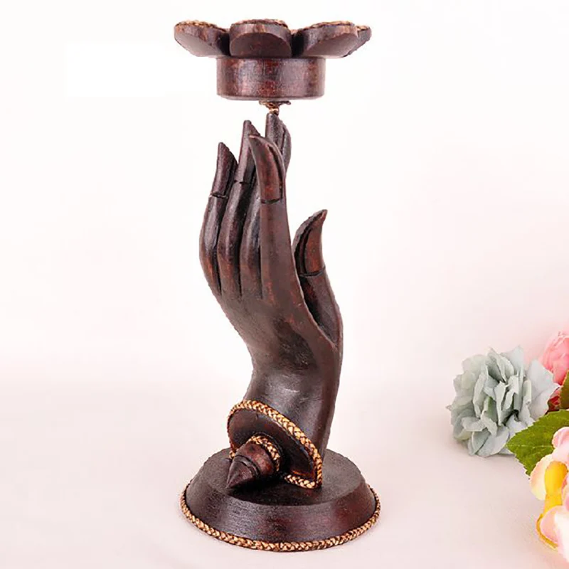

Wooden Candlestick Vintage European Home Decoration Accessories Modern Living Deciracion Nordica Hogar House Decor BD50CH
