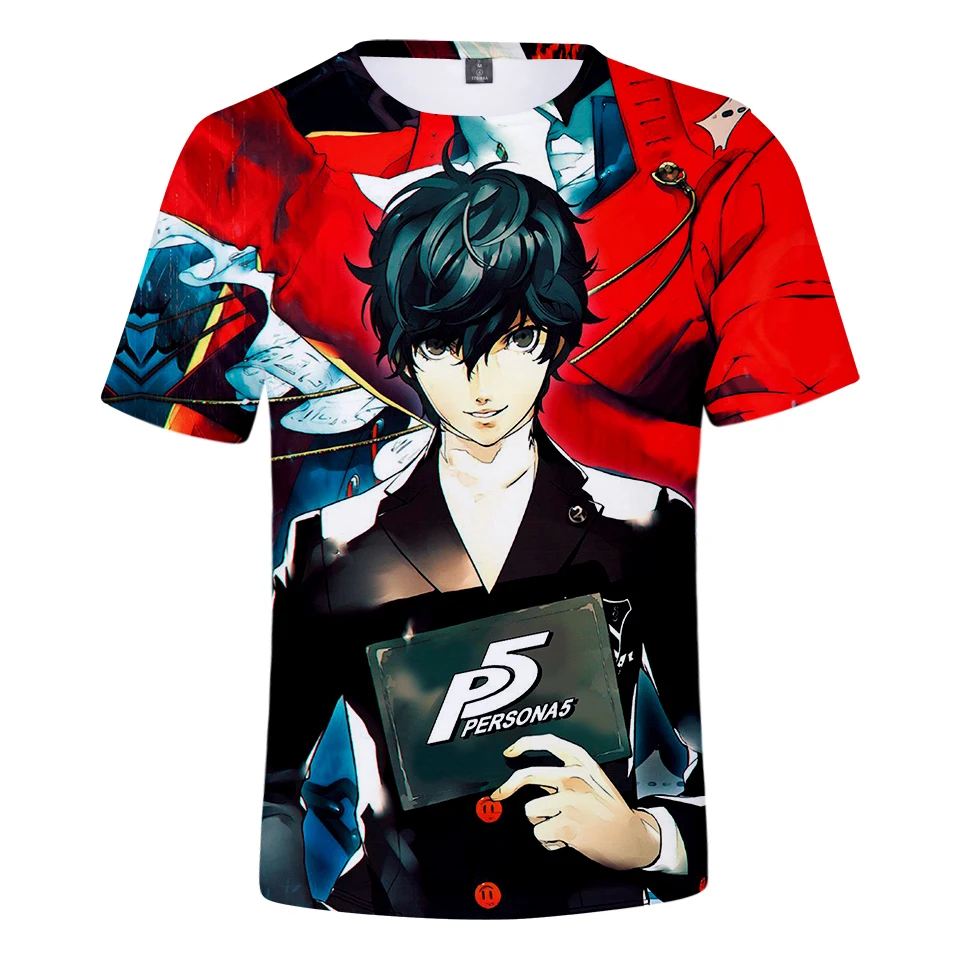 

Hot Persona 5 Anime 3D Print T-shirt Men/women Summer Fashion Harajuku Short Sleeves Shirts Persona 5 Unisex Game T-Shirt
