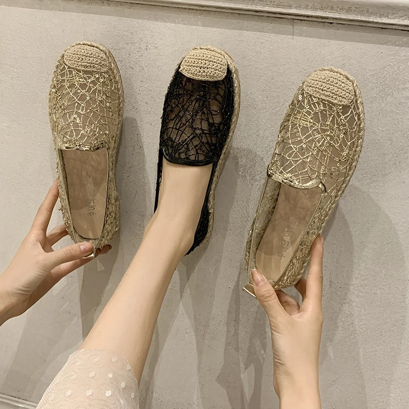 

Casual Woman Shoe Slip-on Elegant Round Toe Tennis Female Modis Flats Slip On New Summer Breathable 2021 Dress Slip-On Fisherman