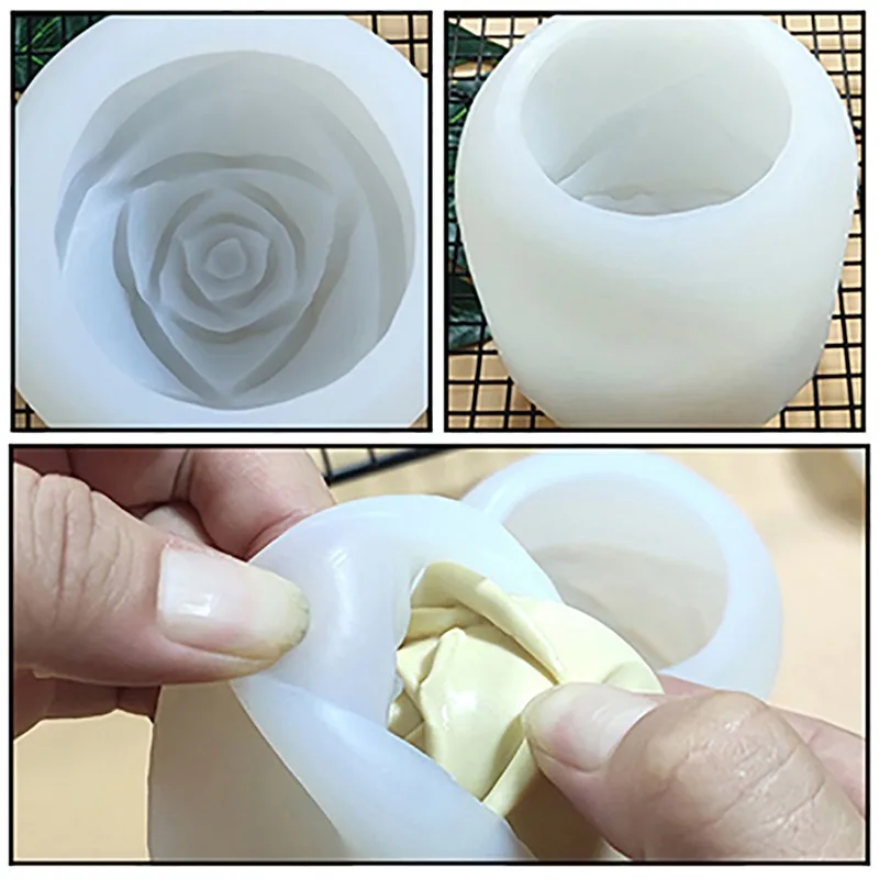 

3d Tulip rose Candle Mold Handmade Diy Flower Soap Silicone Mold Chocolate Cake Mold Silicone Mold Forms Soap Making Supplies