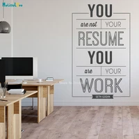 resume work office wall art cubicle home decor word inspirational office quote removable poster success quotes decals yt3412