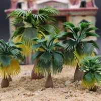 15pcs model train palm trees tropical forest landscape train railroad architecture diorama tree decor artificial plant accessory