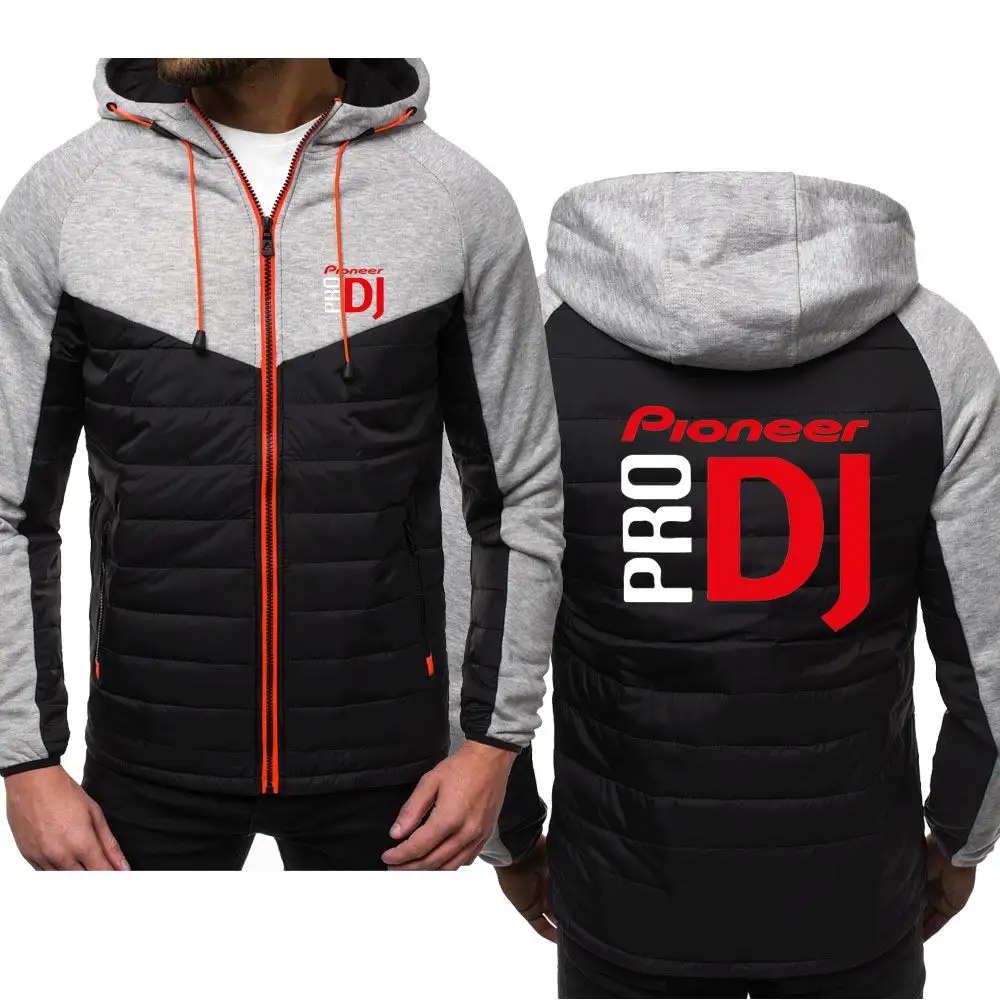 

New Fashion Pioneer Pro DJ Logo Hoody Spliced Jacket Men Spring Autumn Hoodies Casual Coat Hooded Fleece Sport Zipper Tops