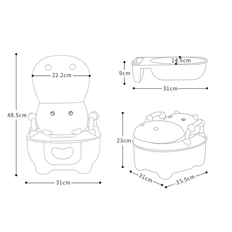 Fiyat Bebek Lazımlık Tuvalet WC çocuk Tuvalet Eğitimi Koltuğu Sandalye Taşınabilir Sevimli Su Aygırı Tasarım Seyahat Tenceresi çocuk Tuvalet ücretsiz Lazımlık Fırça