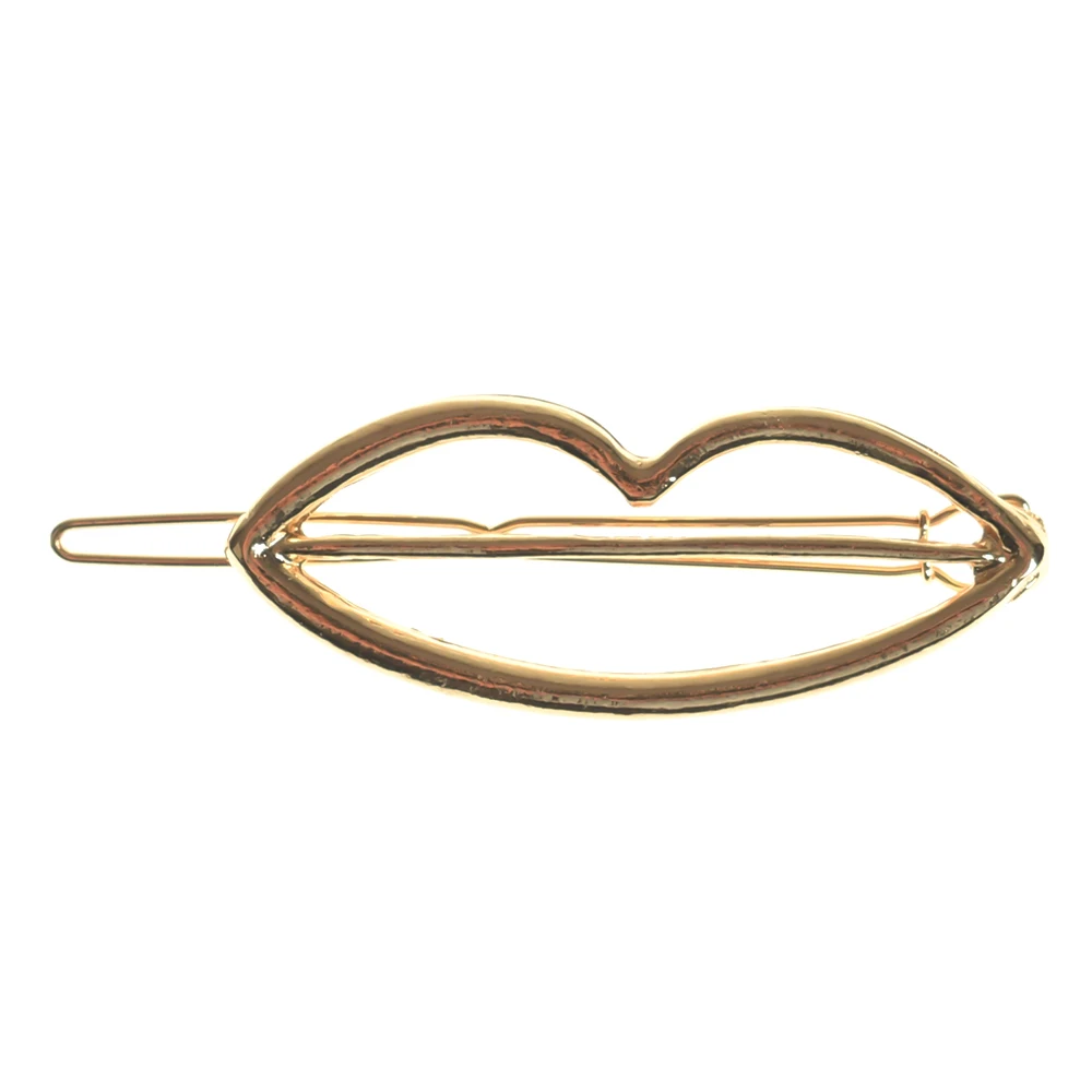 

1pcs New Fashion Women Girls Gold/Silver Plated Metal Triangle Circle Moon Hair Clips Metal Circle Hairpins Hair Accessories