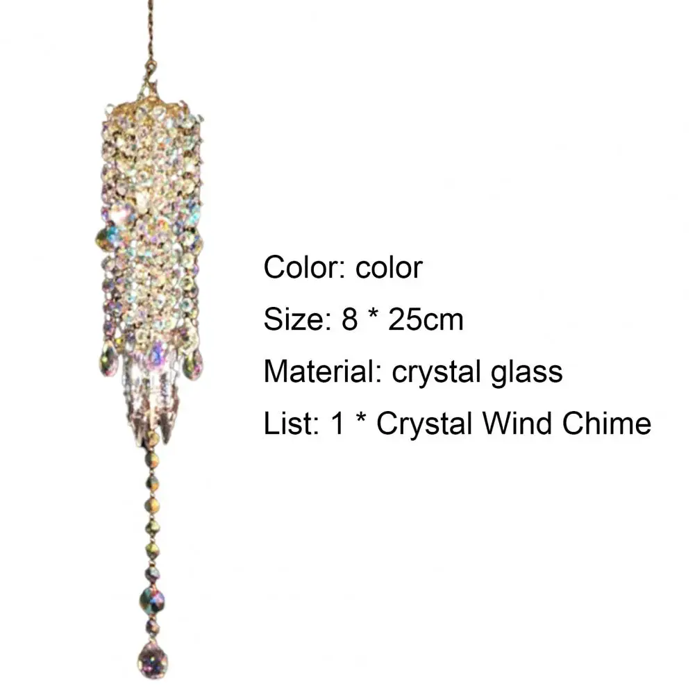 

Wind Chime Colorful Rhinestone Glass Garden Patio Lawn Hanging Pendant for Home Hanging Decorations Crafts
