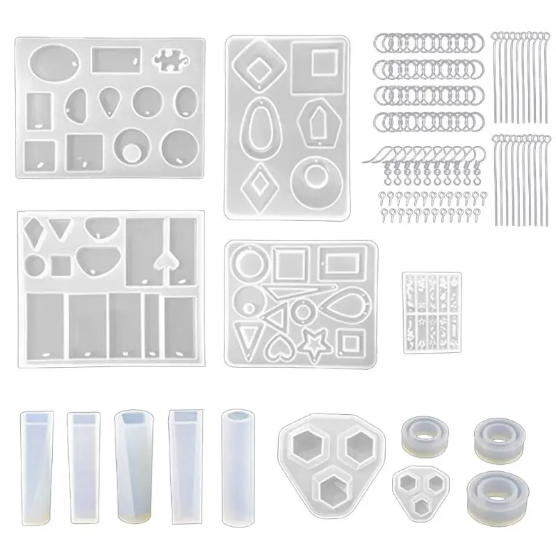 

Crystal Epoxy Resin Mold Earring Ring Pendant Casting Silicone Mould Handmade