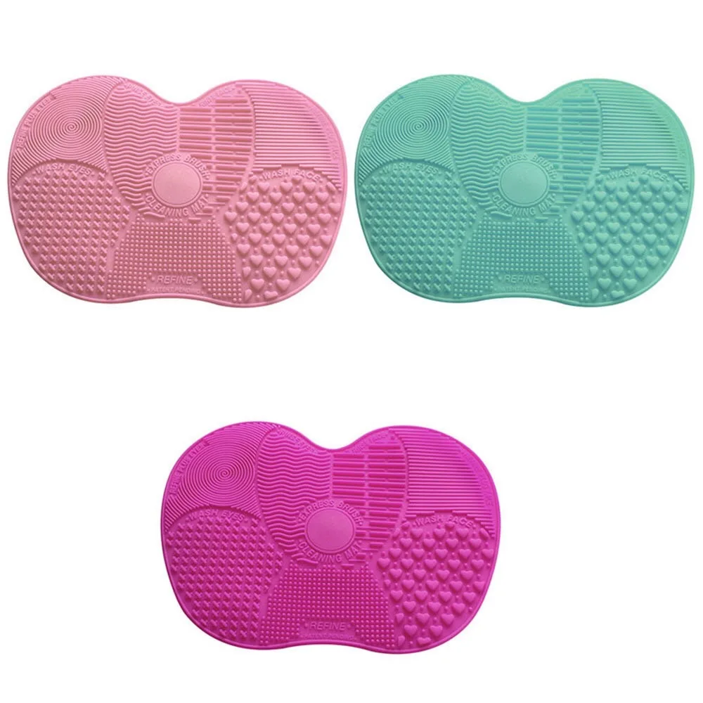 Большой размер с присоской коврик для чистки кистей макияжа Многоцветный