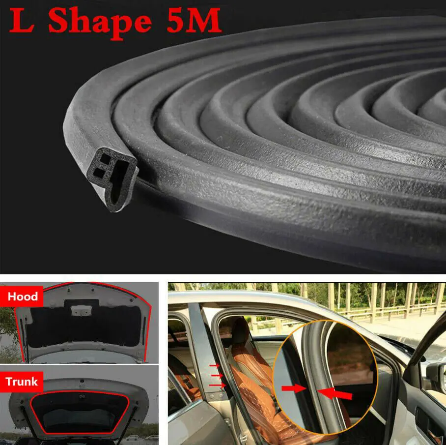 

1M 3M 5M Self Adhesive Automotive Rubber Seal Strip for Car Window Door Engine Cover Car Door Seal Edge Trim Noise Insulation