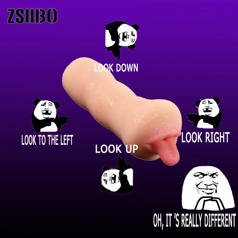 Секс игрушки для мужчин 3D Глубокая глотка с языком мастурбатор силиконовые