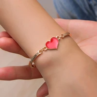 simple fashion heart shaped bracelet retro lucky grass bracelet charm womens bracelet lover family friend jewelry gift