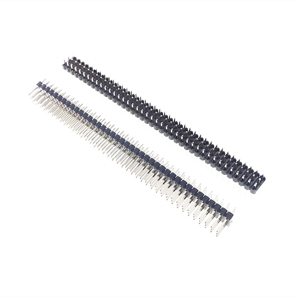 

10pcs 3x40 P 2.54mm Pitch Pin Header Male Triple Row Straight Square Pins Through Hole Gold Plated Three Rows with Space 2.54
