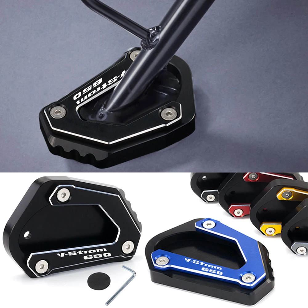 

For Suzuki DL650 V-Strom 650 Vstrom 2004-2022 2021 Motorcycle CNC Kickstand Foot Side Stand Extension Pad Support Plate Enlarge