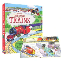 usborne look inside trains food jobs 3d picture book education kids child cardboard learning english word toys for children
