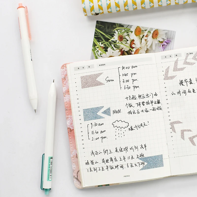 Гелевые ручки 12 шт./кор. канцелярские принадлежности для журналов корейские