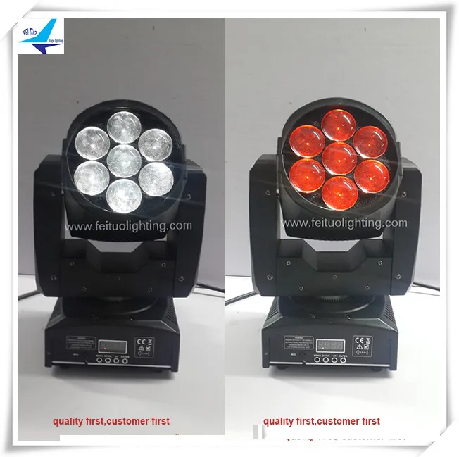 H Mini zoom led Луч 7*12 Вт сценический светильник с подвижной головкой RGBW 4 в 1 dmx dj мыть ing