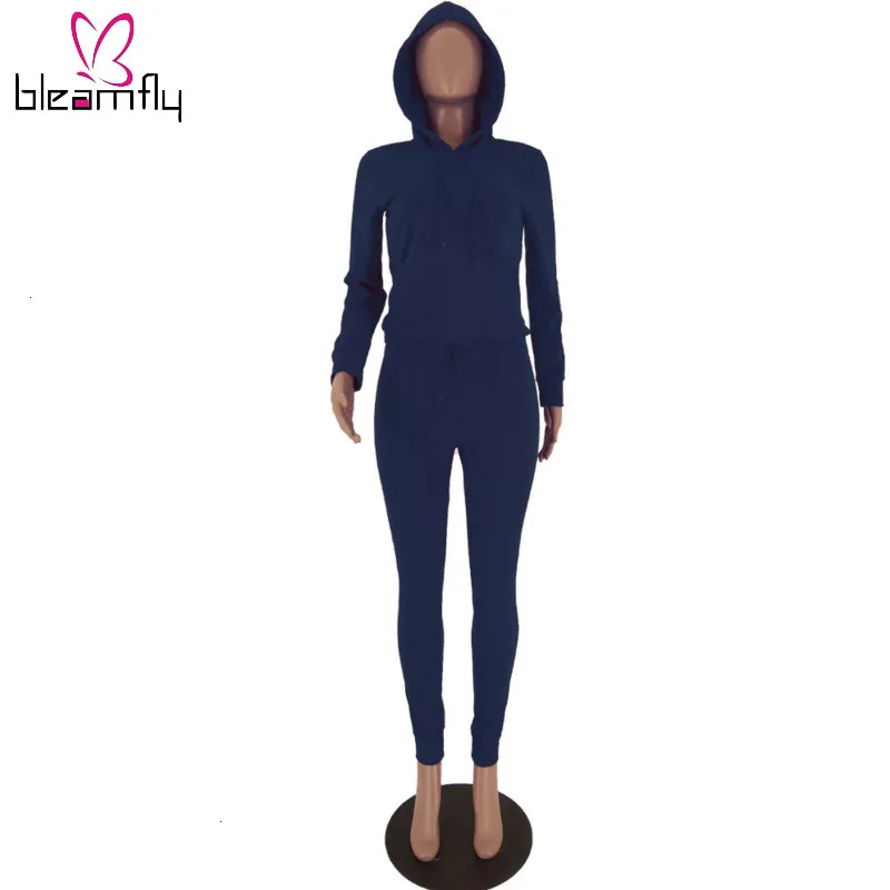 Красный женский спортивный костюм из двух частей осень 2019 толстовка с капюшоном