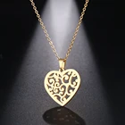 DOTIFI, ожерелье из нержавеющей стали для женщин, мужчин, цветочное сердце, колье, подвеска, оригинальное ожерелье, обручальное ювелирное изделие