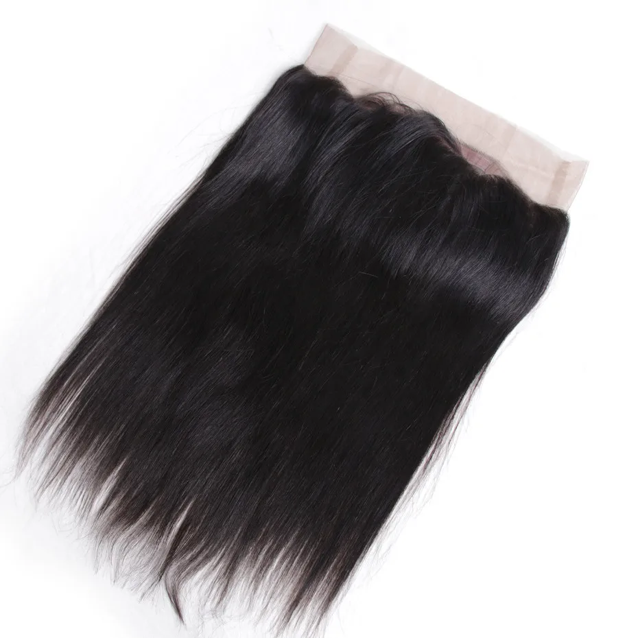 Bling Hair бразильские прямые волосы 360 кружева лобовое закрытие с детскими волосами предварительно вставленные Remy человеческие волосы закрытие натуральный цвет