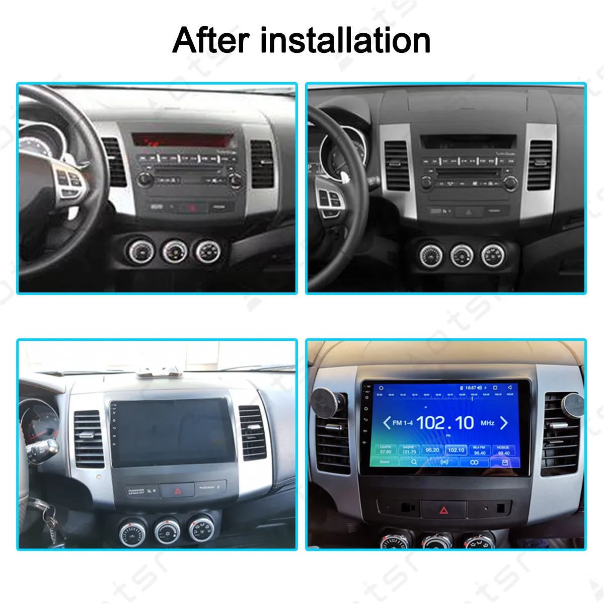 Aotsr 9 дюймов Android 9,1 2 Din Автомобильный мультимедийный плеер gps навигация для Mitsubishi Outlander 2006-2011 Радио DVD Встроенный DSP