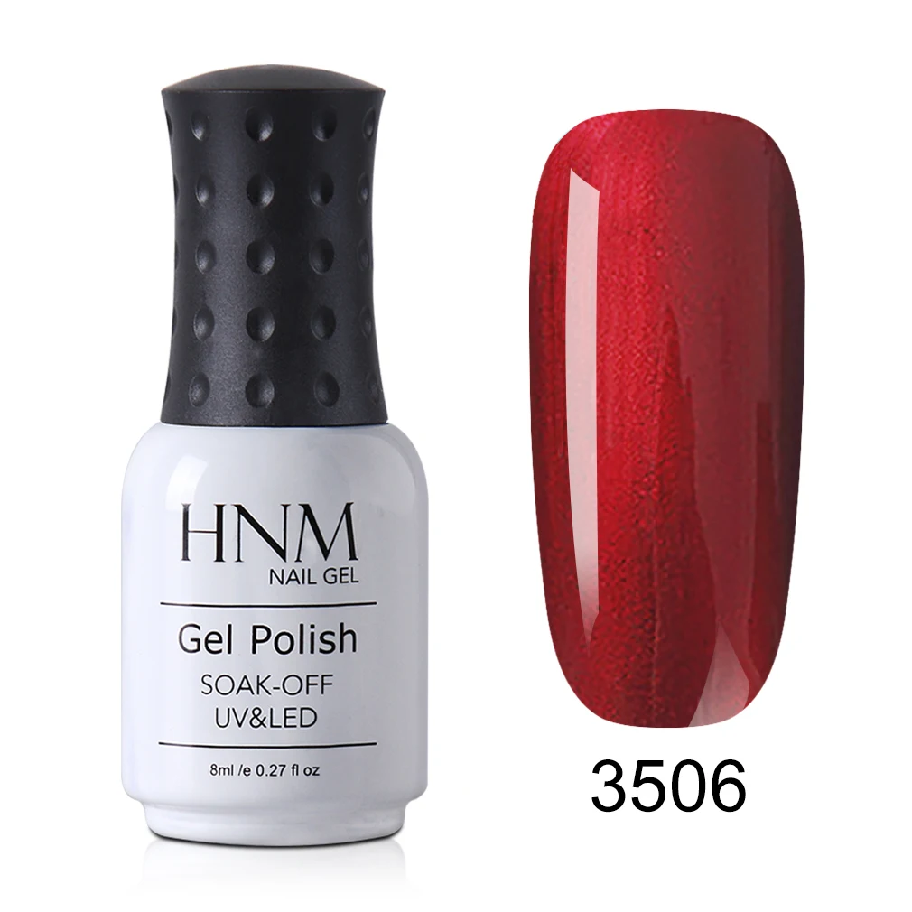 6 HNM Newest Metallic UV Gel Nail Polish DIY Narl Art Soak Off Hybrid Varnish LED Lamp Semi Permanent Paint Lucky Lacquer Enamel - Цвет: 6