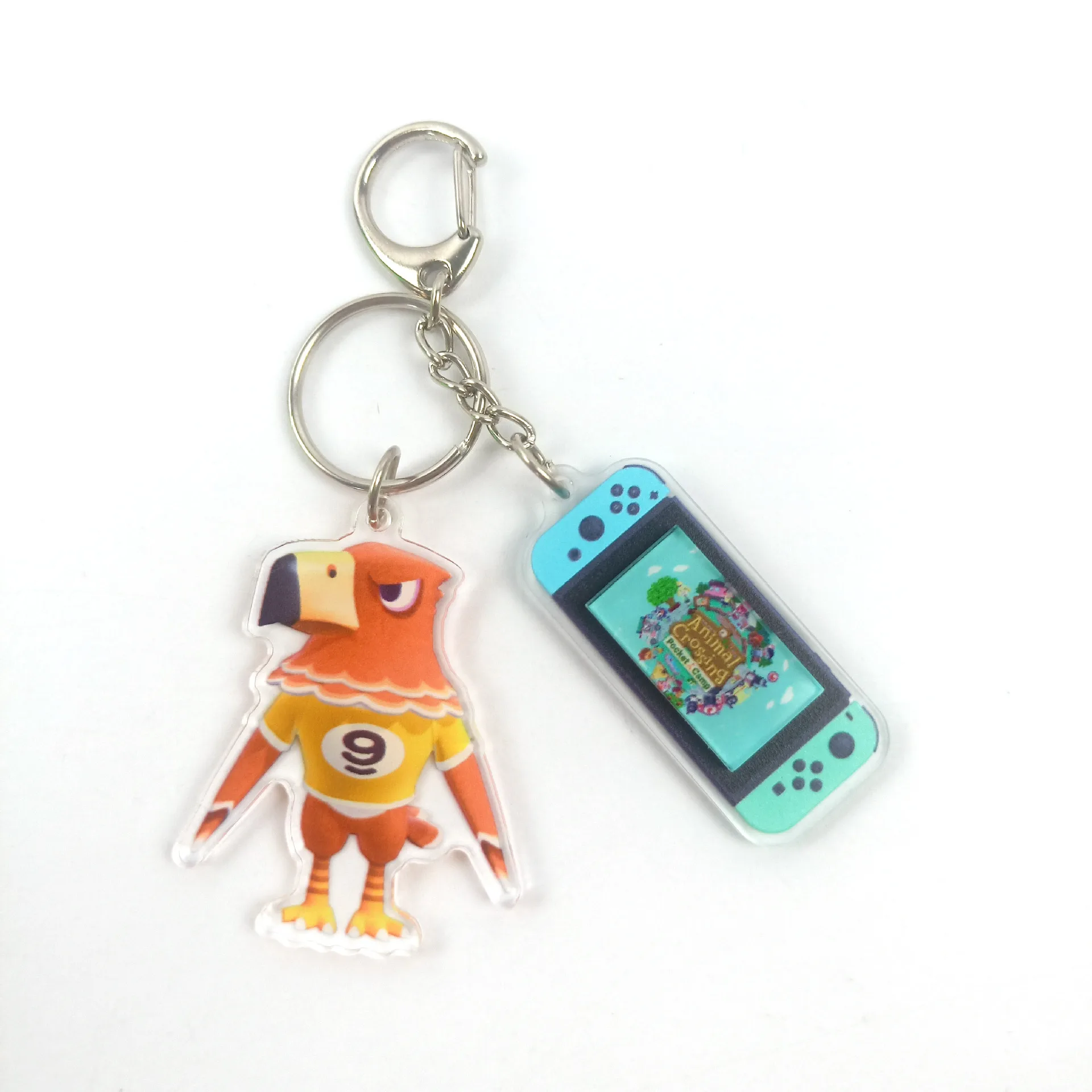 

Switch Animal Son Cartoon KeyChains Double Acrylic Animation Surrounding Key Chain Two Yuan Cute Pendant Decoration Key Ring