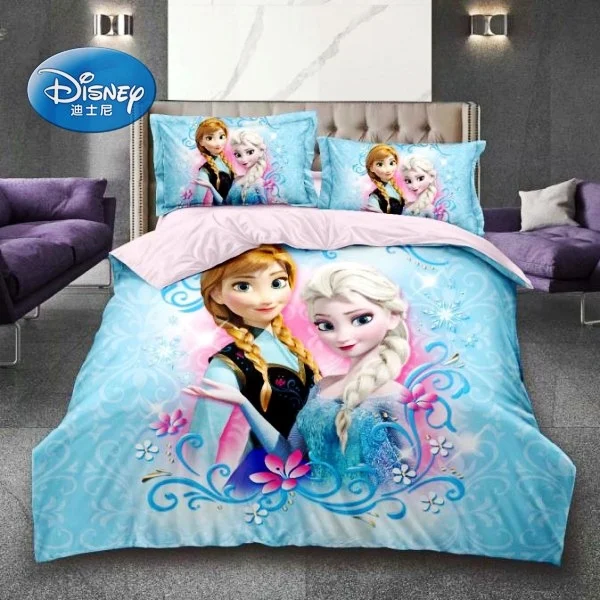 Frozen 1 Disney Золушка Белла 5 Принцесса Рапунцель Комплект постельного белья для девочек детский пододеяльник наволочка для детей подарок для девочек 1,0 м 1,2 м - Цвет: Frozen 1