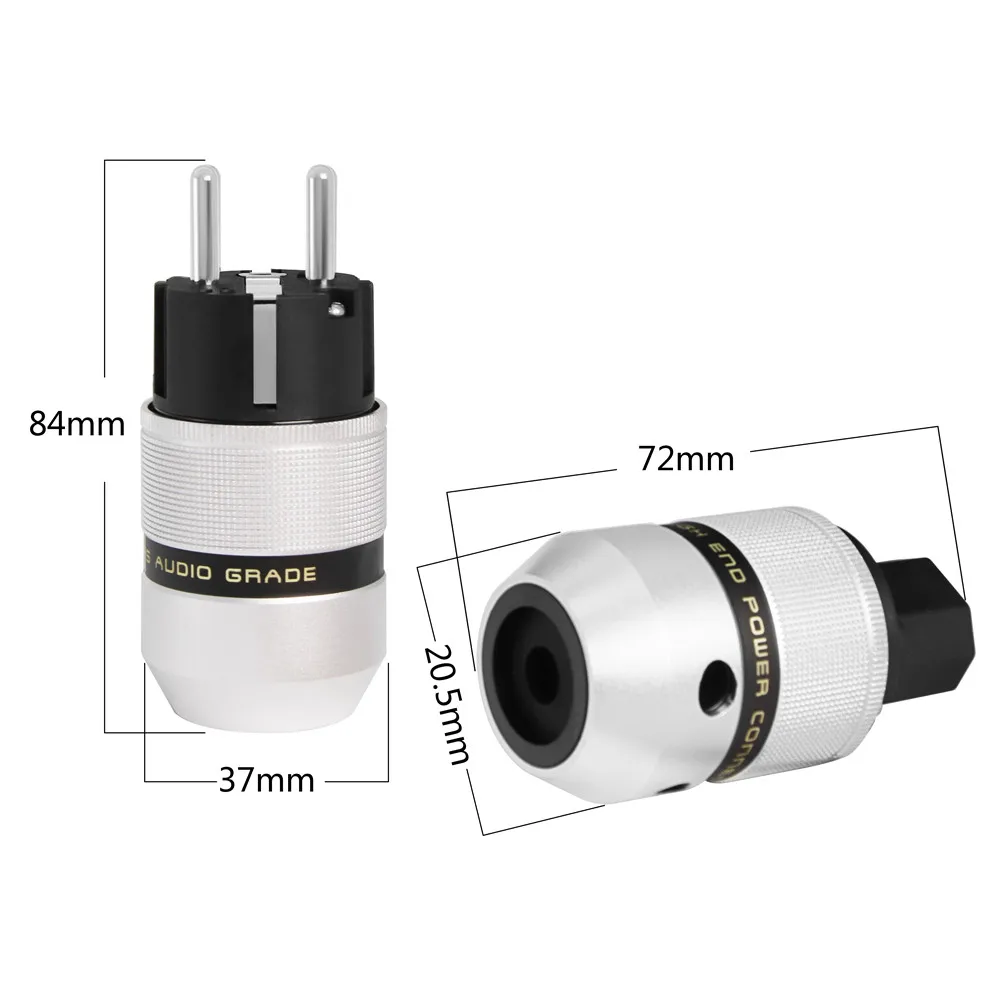 1 пара 100% алюминиевая крышка родиевое покрытие европейская вилка переменного