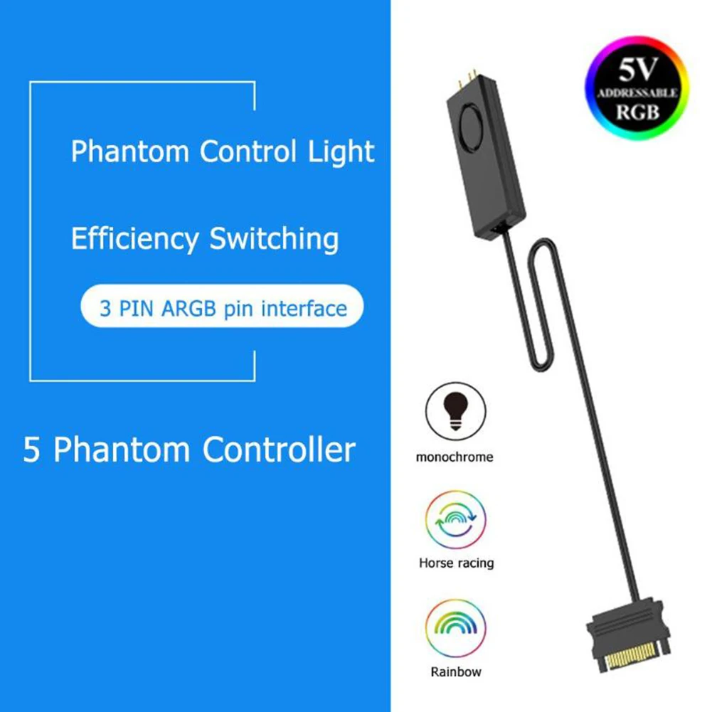 5V 3Pin SATA Питание ARGB контроллер для компьютера чехол Процессор вентилятор