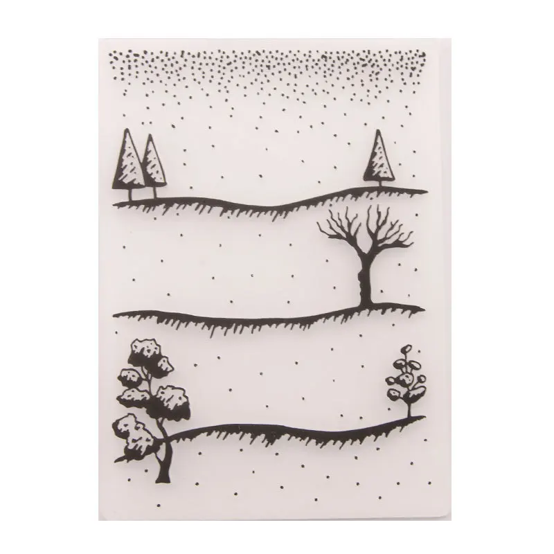 Дождливый день дерево папки для тиснения Новинка 2019 изготовления карт