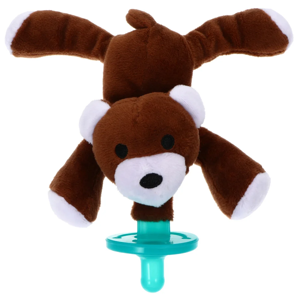 

Plush With Silicone Pacifier Stuffed Animal With Detachable Pacifier