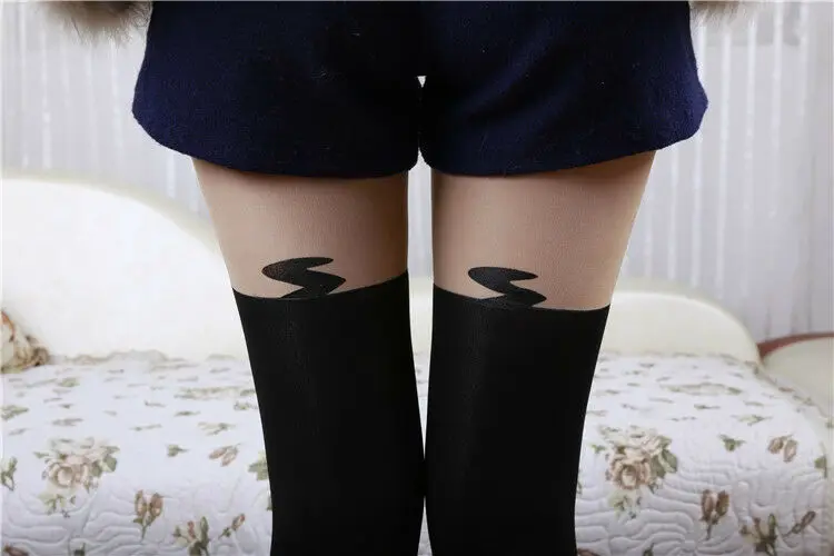 Cute Fashion Women Maiden Girl's Stockings Thigh High Cartoon Cat Over The Knee Socks Pantyhose Plus Size Sexy Lingeri | Женская