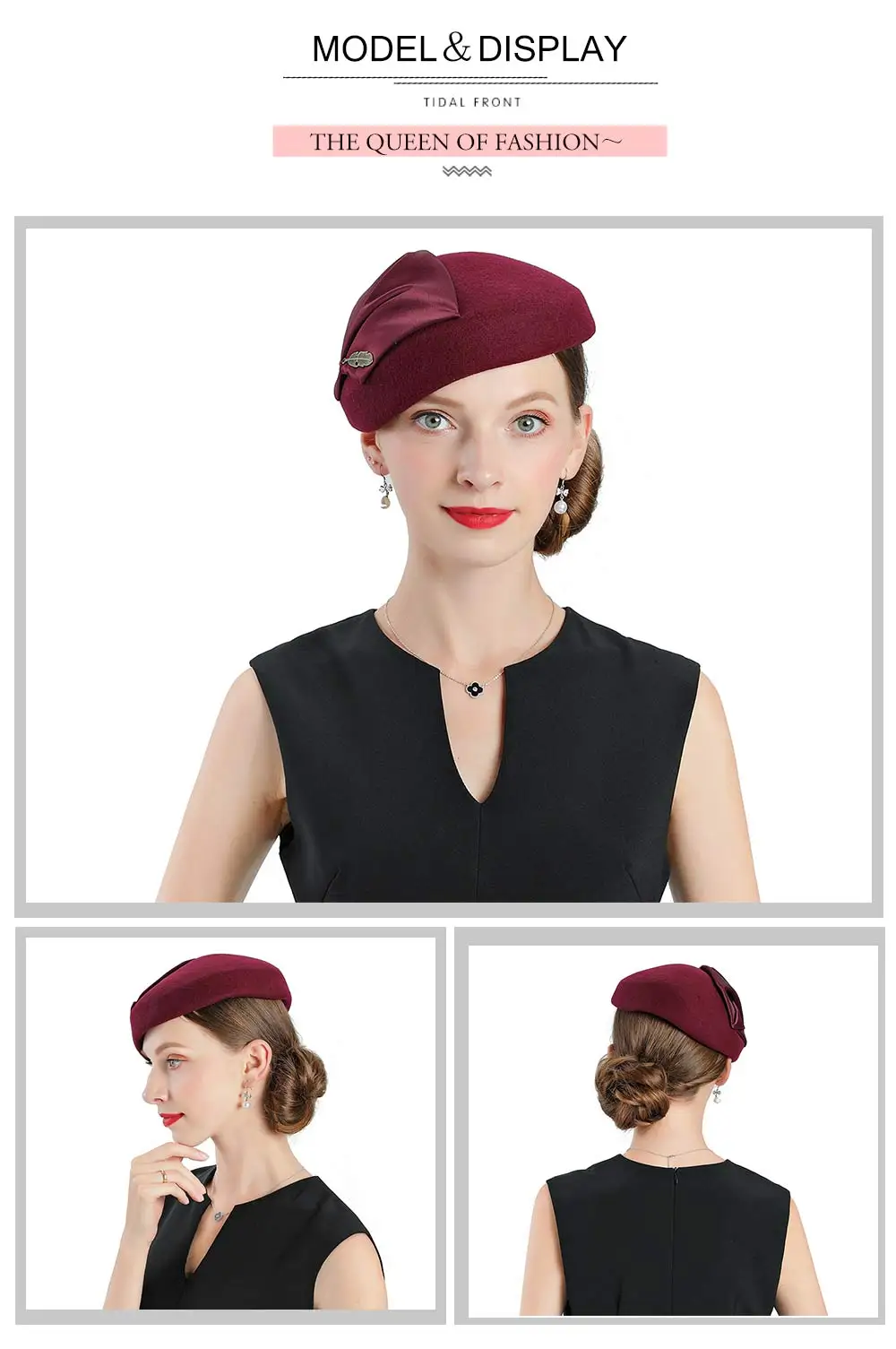 Lady Winter Berets Hat Painter Style Hat Women Wool Vintage Berets French Artist Warm Wool Winter Beanie Hat Warm Walking Cap