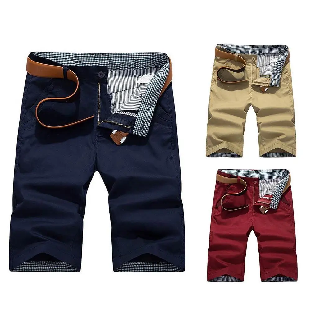

Men Beach Shorts Fifth Pants Casual Quick Pockets Button Breathable Men Summer Cargo Shorts Outdoor Beach Fifth Pants