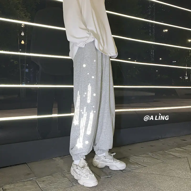 

2020 Autumn And Winter New Youth Fashion Loose Personality Shooting Star Print Sports Pants Fashion Casual Pants S-2XL