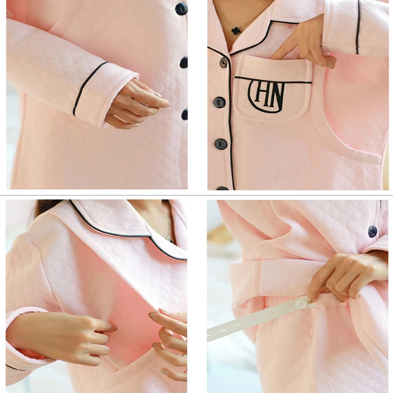 Хлопковый пижамный комплект для кормления Одежда беременных кормящих одежда сна