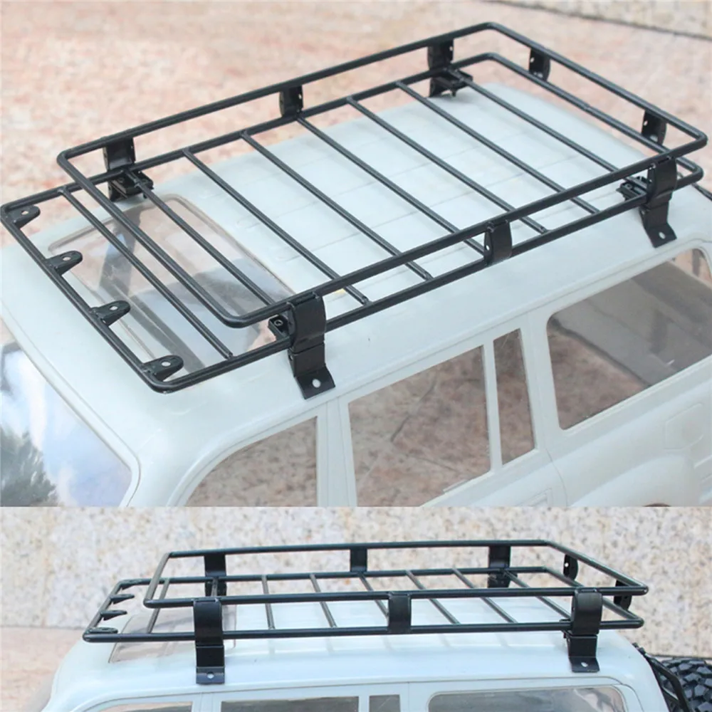 

Металлическая багажная стойка на крыше, наружная переноска для 1/10 Wrangler Pajero Land Cruiser RC, автомобильные аксессуары на гусеничном ходу